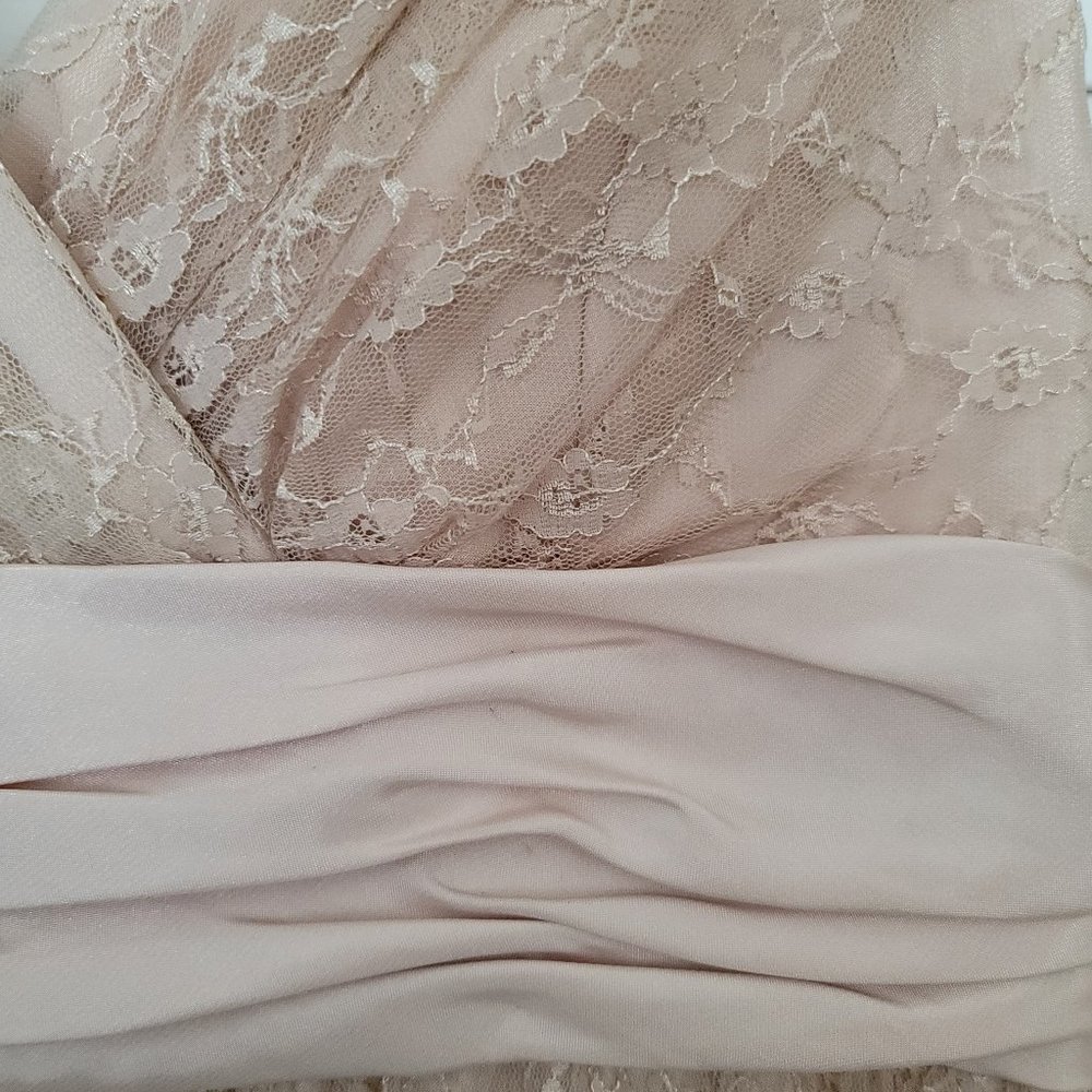 Midnight Velvet Peach/Beige Lace Dress Size 12